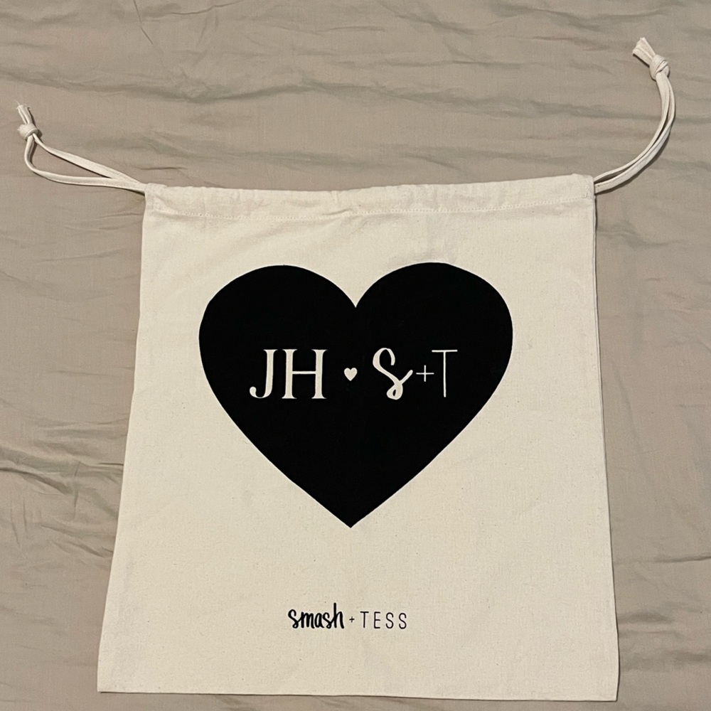 Jillian Harris x Smash + Tess Collab Drawstring khaki Canvas Bag